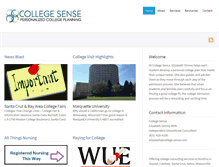Tablet Screenshot of college-sense.com